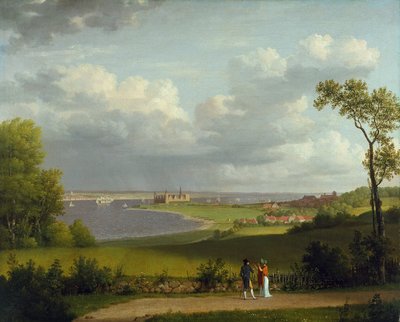 Vista norte del castillo de Kronborg de Christoffer Wilhelm Eckersberg