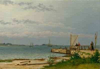 Vista hacia Koster desde el embarcadero de Kallehave de Christoffer Wilhelm Eckersberg