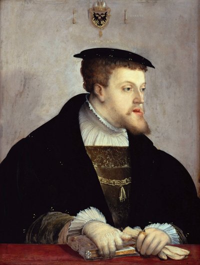 Retrato del Emperador Carlos V 1500-1558, ca 1532 de Christoph Amberger