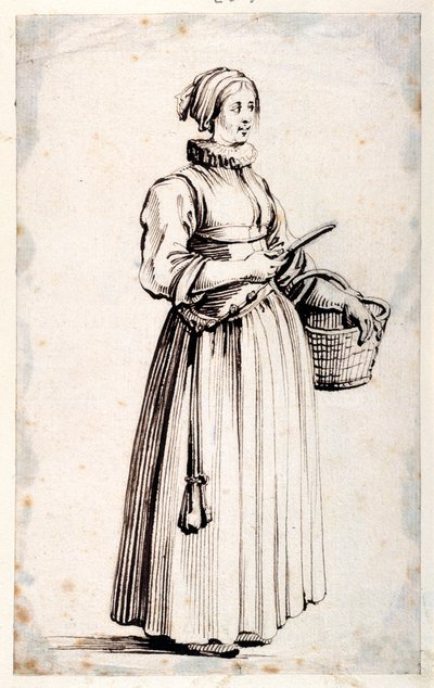 Figura con cesta y cuchillo de Kosma Sergejewitsch Petrow Wodkin