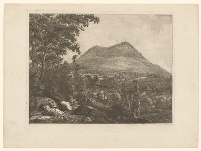 Paisaje con la montaña Landeskrone cerca de Görlitz de Christoph Nathe