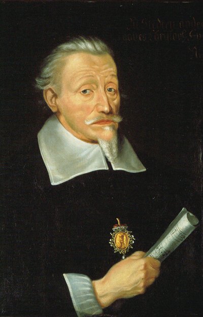 Retrato del compositor Heinrich Schütz de Christoph Spetner
