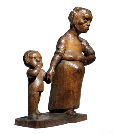 Mujer Trabajadora con Niño de Christoph Voll