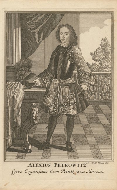 Retrato del Zarevich Alexei Petrovich de Rusia de Christoph Wiegel