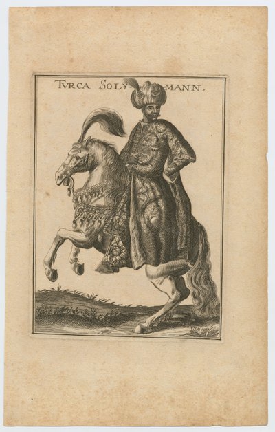 Suleiman II 1642-1691, Sultán del Imperio Otomano, 1710 de Christoph Wiegel