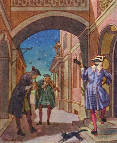 Serenade / Serenata (litografía en color) de Christophe (1856 1945)