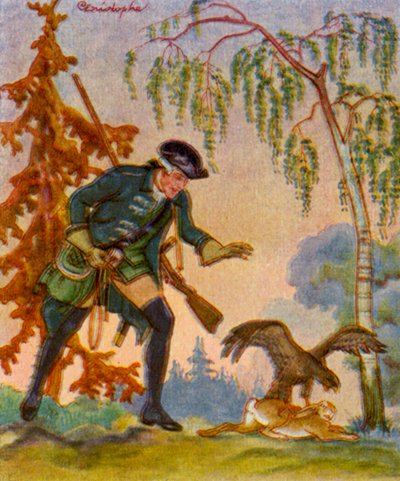 Hasenbeize / Rabbit Pickle (litografía en color) de Christophe (1856 1945)