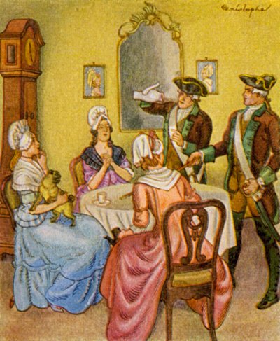 Kaffeeriecher / Olfateador de café (litografía en color) de Christophe (1856 1945)