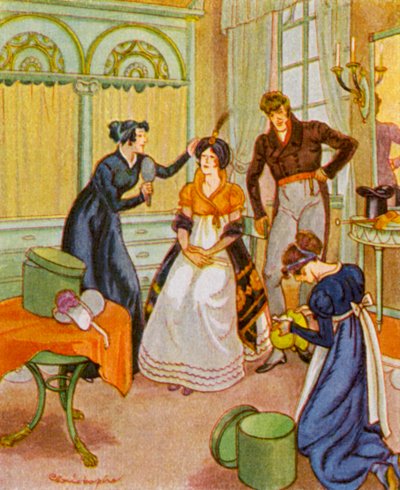 Modesalon / Fashion Salon (litografía en color) de Christophe (1856 1945)