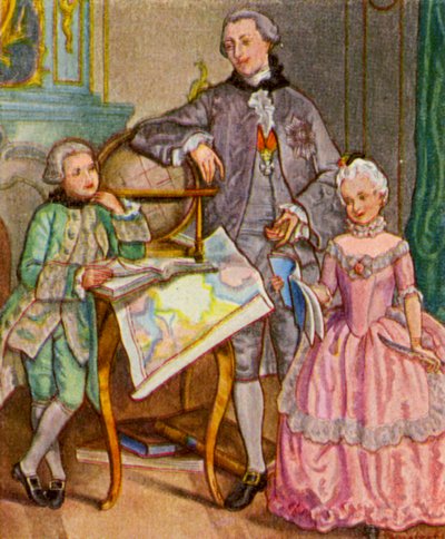 Prinzenerzieher / Príncipe Educador (litografía en color) de Christophe (1856 1945)