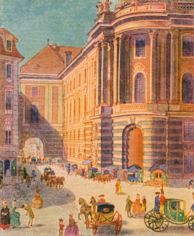 Wiener Barock-Architektur / Arquitectura barroca vienesa (litografía en color) de Christophe (1856 1945)