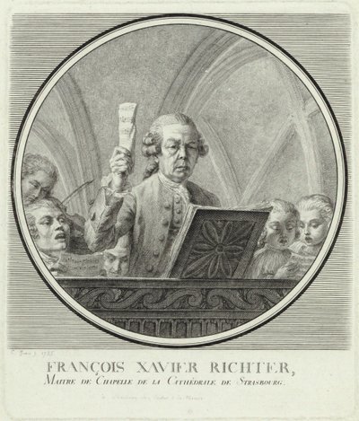 Retrato del compositor Franz Xaver Richter 1709-1789, 1785 de Christophe Guerin