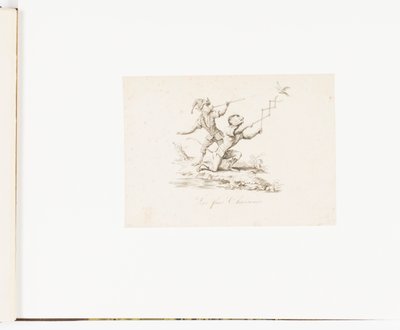 Los buenos cazadores (Les fins Chasseurs), Singeries ou différentes actions de la vie humaine représentées par des singes (Antics de monos o diferentes acciones de la vida humana representadas por monos) de Christophe Huet