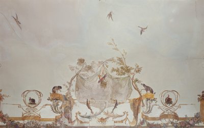 La Grande Singerie, detalle, c.1735 (mural) de Christophe Huet