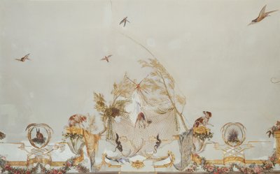 La Grande Singerie, detalle, c.1735 (mural) de Christophe Huet