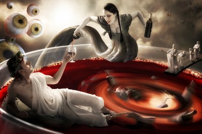 Fantasía del vino tinto oscuro de Christophe Kiciak