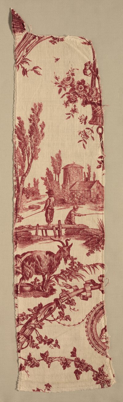 Fragmentos de Algodón Impreso con Placa de Cobre, c. 1789 de Christophe Philippe Oberkampf