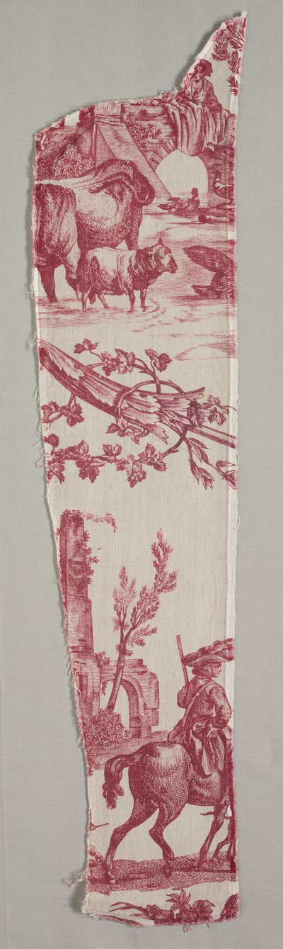 Fragmentos de algodón impreso con placa de cobre, c. 1789 de Christophe Philippe Oberkampf