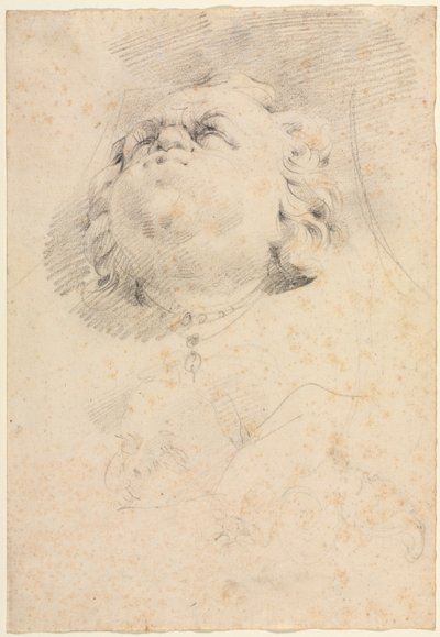 Boceto de cabezas después de la Fuente de Neptuno de Giambologna de Christophe Veyrier