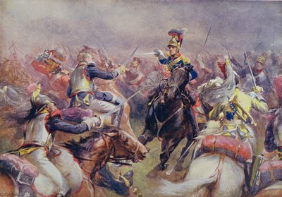 La Carga de la Brigada Pesada contra los Coraceros Franceses en Waterloo, de 