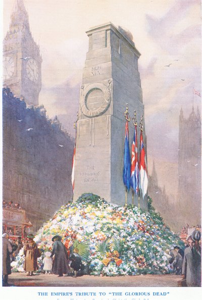 El tributo del Imperio a los gloriosos muertos, de Cassells History of the British People publicado por la Waverley Book Company Limited, c.1940 de Christopher Clark