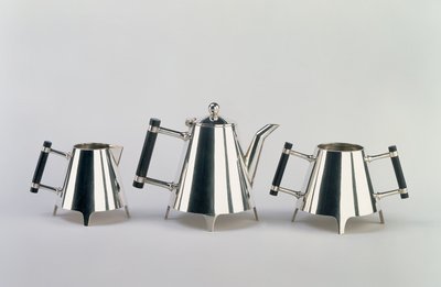 Juego de té de la tarde, hecho por James Dixon & Sons, Sheffield, diseñado c.1881 de Christopher Dresser