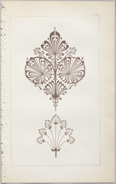 El arte del diseño decorativo: con un apéndice, dando las horas del día en que las flores se abren, publicado por Day & Son, Londres, 1862 de Christopher Dresser