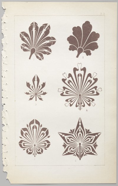 El arte del diseño decorativo: con un apéndice, dando las horas del día en que las flores se abren, publicado por Day & Son, Londres, 1862 de Christopher Dresser