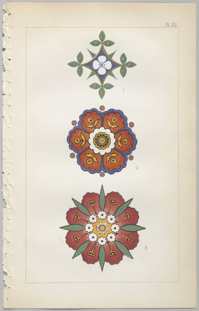 El arte del diseño decorativo: con un apéndice, dando las horas del día en que las flores se abren, publicado por Day & Son, Londres, 1862 de Christopher Dresser