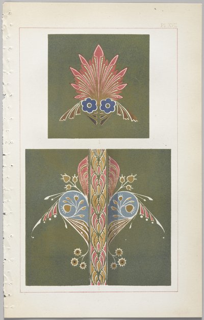 El arte del diseño decorativo: con un apéndice, dando las horas del día en que las flores se abren, publicado por Day & Son, Londres, 1862 de Christopher Dresser