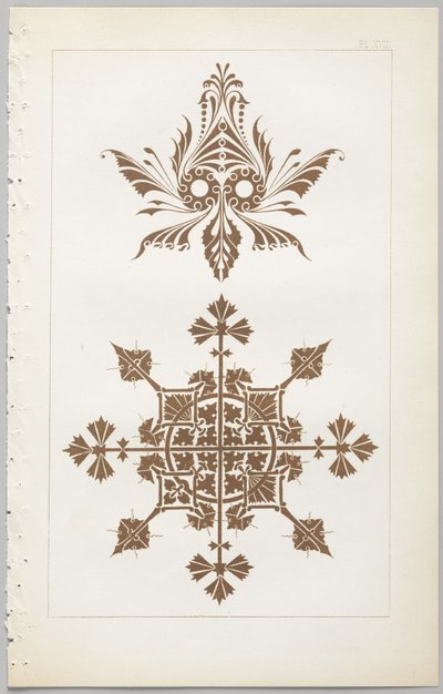 El arte del diseño decorativo: con un apéndice, dando las horas del día en que las flores se abren, publicado por Day & Son, Londres, 1862 de Christopher Dresser