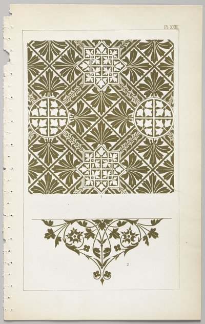 El arte del diseño decorativo: con un apéndice, dando las horas del día en que las flores se abren, publicado por Day & Son, Londres, 1862 de Christopher Dresser