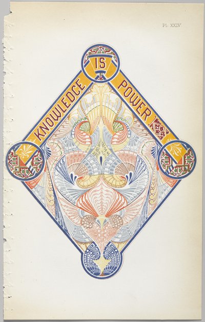 El arte del diseño decorativo: con un apéndice, dando las horas del día en que las flores se abren, publicado por Day & Son, Londres, 1862 de Christopher Dresser