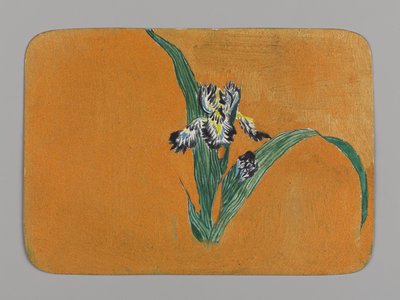 Pequeña tarjeta con iris, ca. 1880. Acuarela y tinta metálica de Christopher Grant La Farge