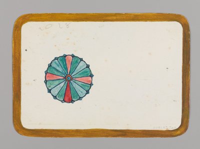 Pequeña tarjeta con crisantemo estilizado, ca. 1880. Acuarela, tinta negra y pintura metalizada. de Christopher Grant La Farge