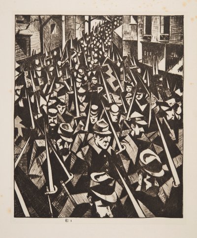 Un amanecer, 1914, pub. 1915 de Christopher Richard Wynne Nevinson