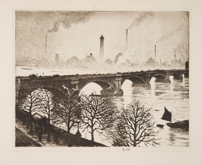 Puente de Waterloo desde una ventana del Savoy de Christopher Richard Wynne Nevinson