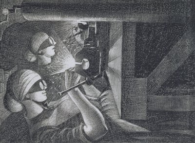 Soldadores de acetileno, 1917 de Christopher Richard Wynne Nevinson