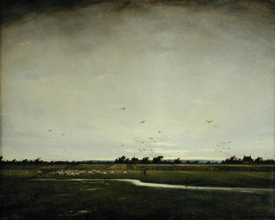 Un paisaje inglés, Romney Marsh de Christopher Richard Wynne Nevinson