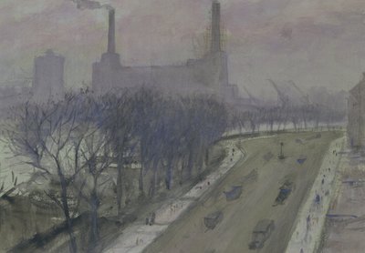 Estación de energía de Battersea, c.1935 de Christopher Richard Wynne Nevinson