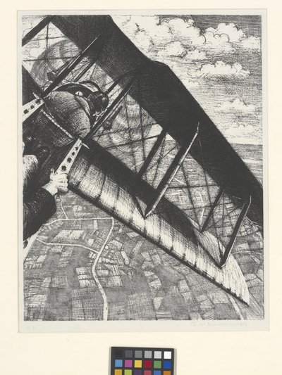 Construyendo aviones: Banking At 4,000 Feet (litografía) de Christopher Richard Wynne Nevinson