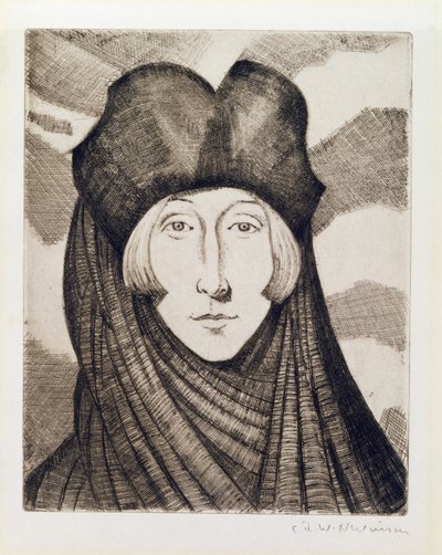 Edith Sitwell (1887-1964) 1927 de Christopher Richard Wynne Nevinson