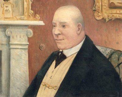 Ganó una fortuna... pero perdió un hijo. Retrato de Mr. Moat (d.1940), el mayordomo de la familia Sitwell, 1918 de Christopher Richard Wynne Nevinson