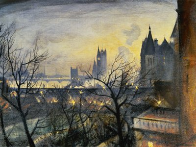 Crepúsculo en Londres desde el Adelphi de Christopher Richard Wynne Nevinson