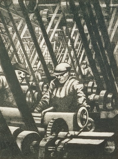 Haciendo el motor, 1917 de Christopher Richard Wynne Nevinson