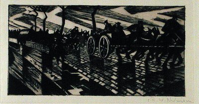 En el camino a Ypres de Christopher Richard Wynne Nevinson