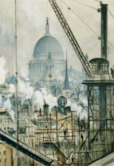 San Pablo desde el edificio del Telégrafo, Fleet Street de Christopher Richard Wynne Nevinson