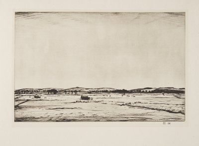 Sussex Downs, pub.1926 (aguafuerte) de Christopher Richard Wynne Nevinson