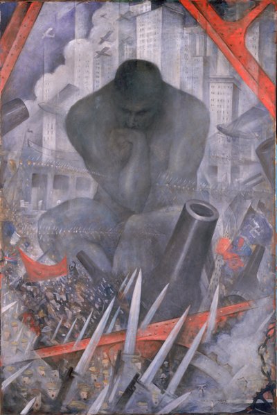 Siglo XX, c.1932-35 (óleo sobre lienzo) de Christopher Richard Wynne Nevinson