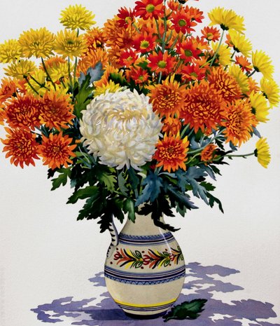 Crisantemos en una Jarra Decorada, 2005 de Christopher Ryland